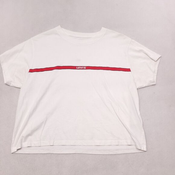 Levis Casual Short Sleeve Pullover Graphic T-Shirt Mens Size M White - Picture 2 of 10